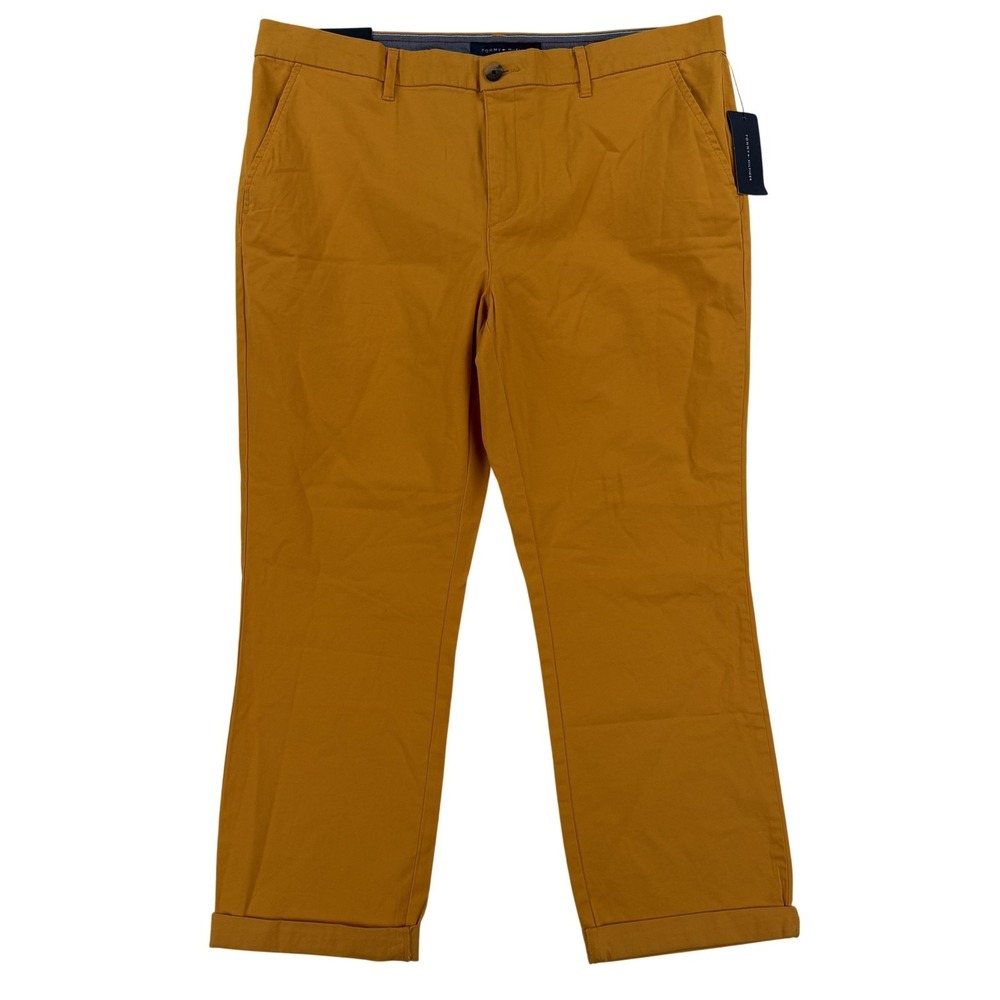 Tommy Hilfiger Chino Pants Boys 16 Yellow Slim Hampton Heritage Stretch‎ NWT